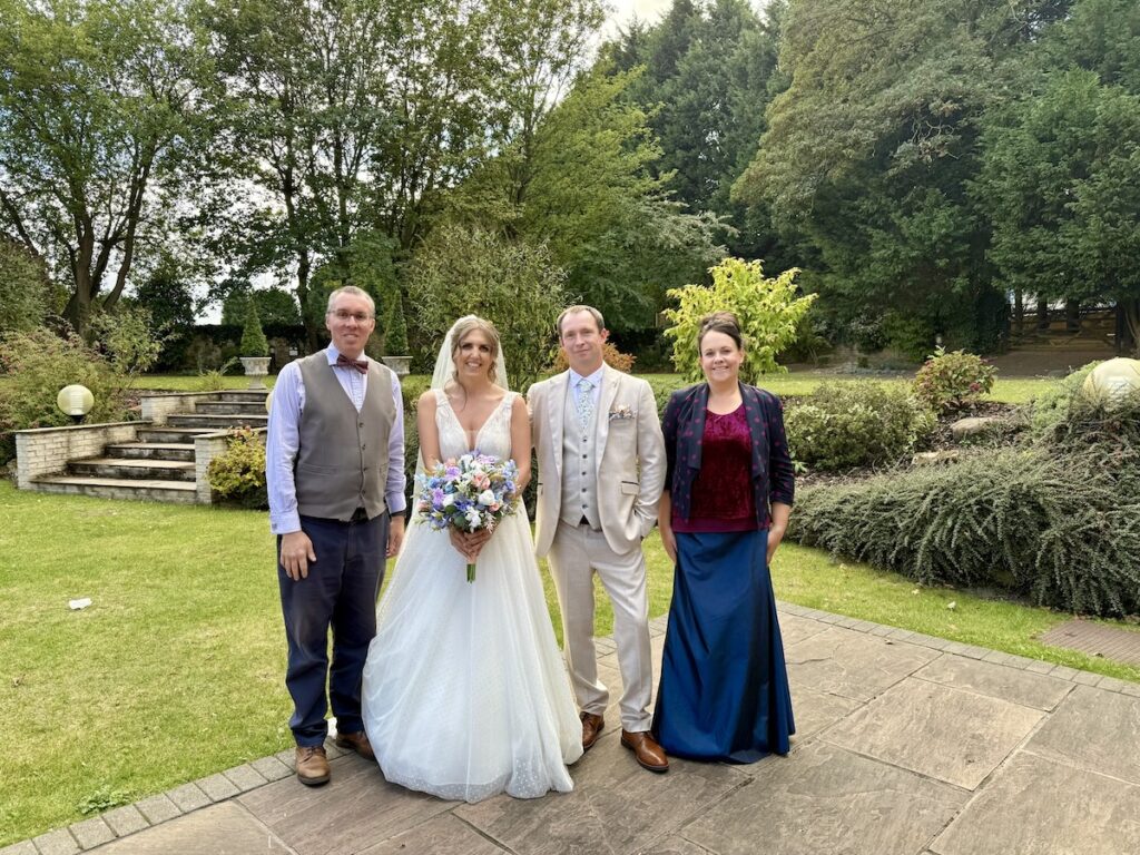 JAM Duo with Bride and Groom at Hellaby Hall Hotel
