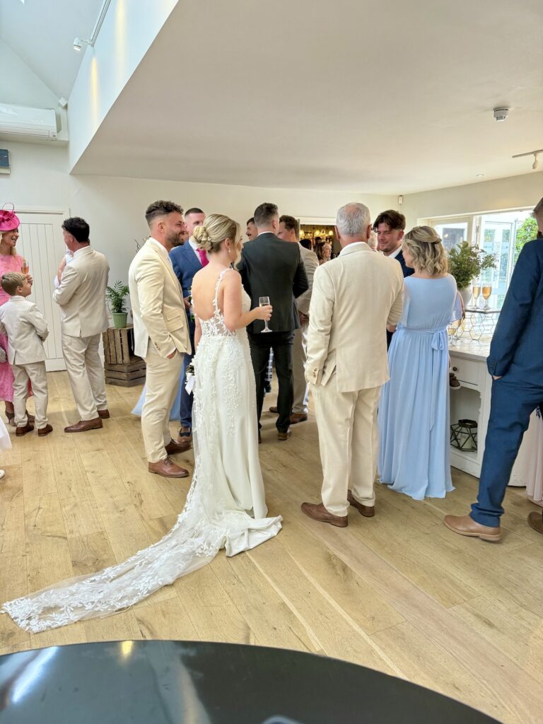 Drinks reception at Hyde House in the Cotswolds