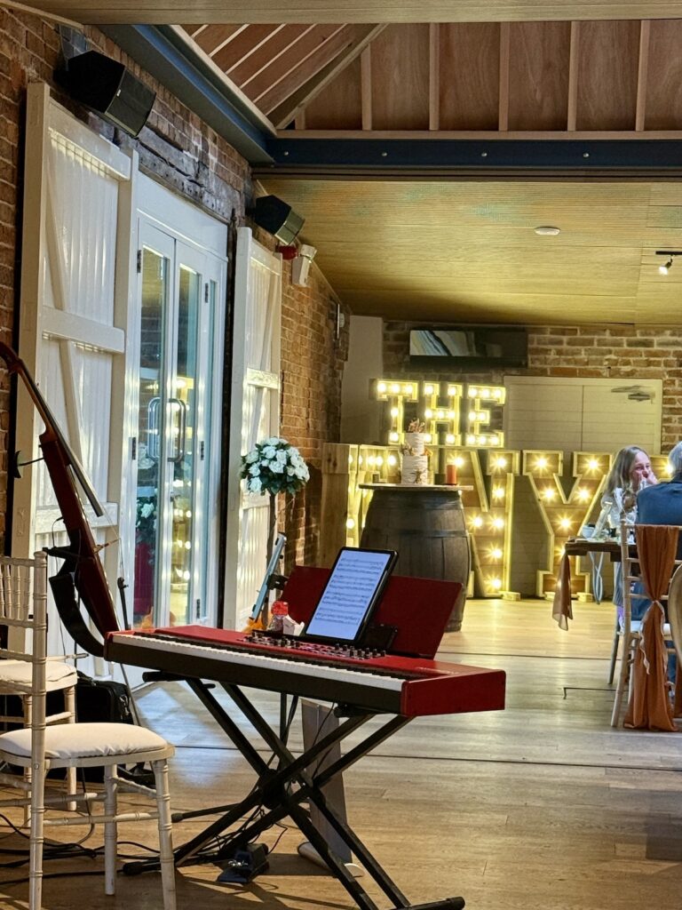 JAM Duo Cello and Piano Duo at the Pheasantry Brewery near Newark in Nottinghamshire.