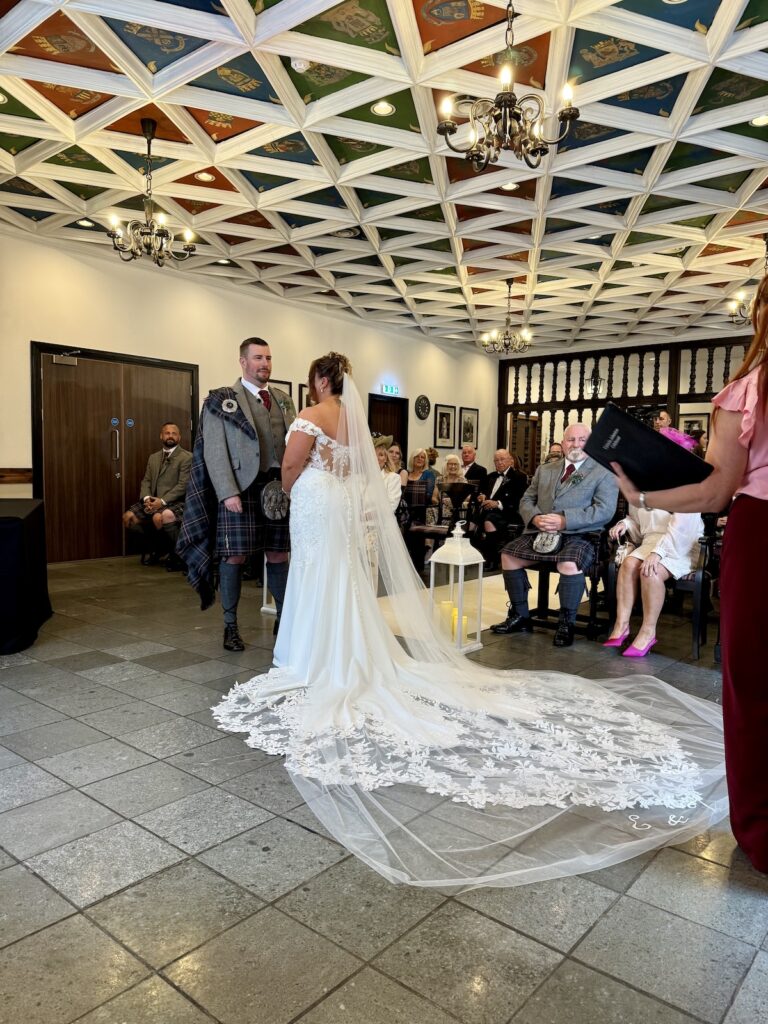 Bride and Groom Ceremony at the Radisson Blu in Edinburgh