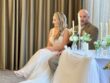 Bride and groom during ceremony at The Grand in Southport near Liverpool.
