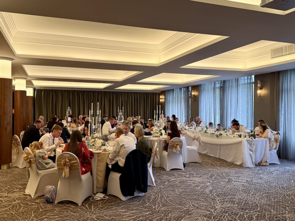 Wedding breakfast at The Grand in Southport near Liverpool.