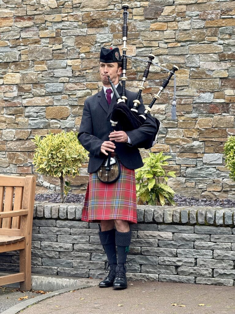 Piper at The Vu in Bathgate Scotland