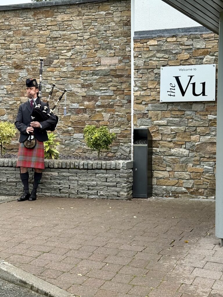 Piper at The Vu in Bathgate Scotland