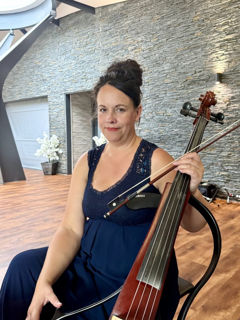 Anne Marie Wedding Cellist for JAM Duo at The Vu in Bathgate Scotland
