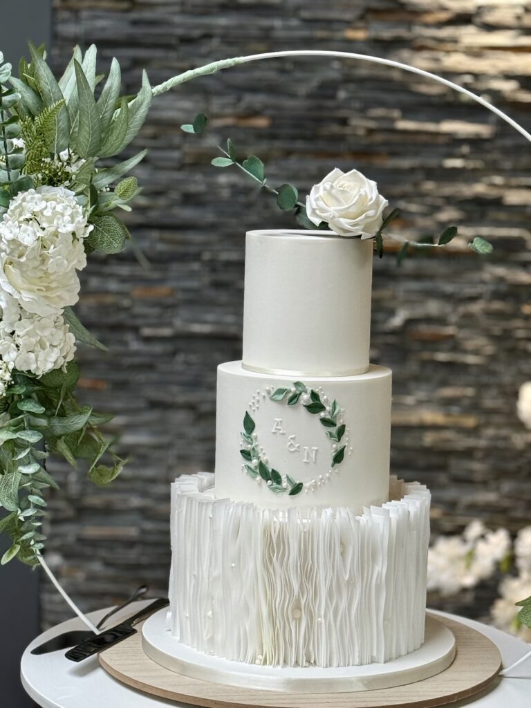 Wedding Cake A and N at The Vu in Bathgate Scotland
