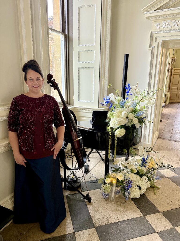 Anne Marie Wedding Cellist at Crowcombe Court in Somerset