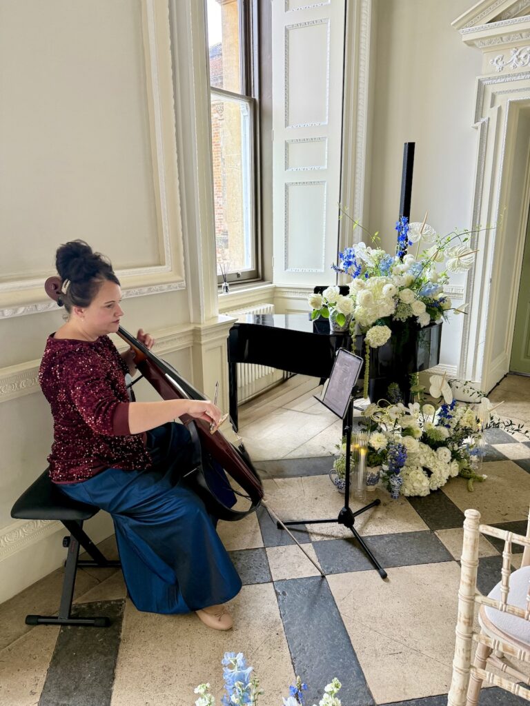 Wedding Cello and Piano Duo JAM Duo at Crowcombe Court in Somerset