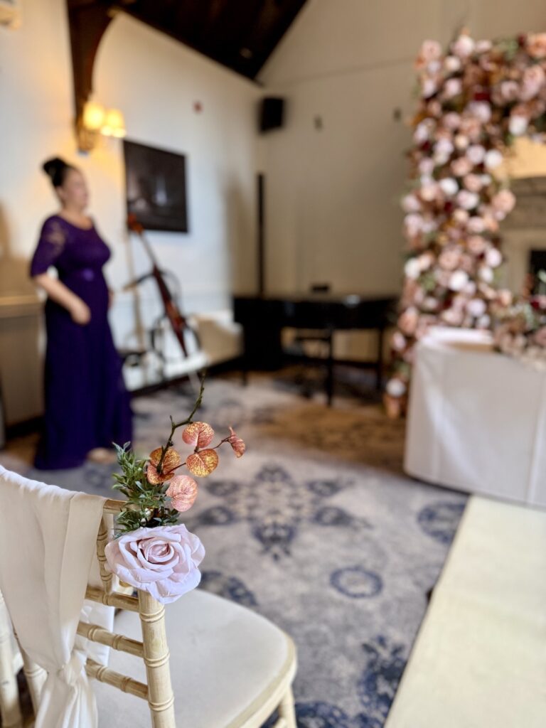 Wedding florals at Dunstan Hall Hotel in Norwich, Norfolk
