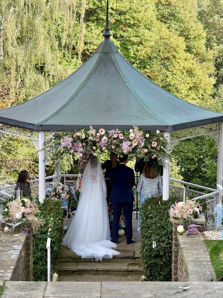 Bride and Groom ceremony at Pennyhill Park