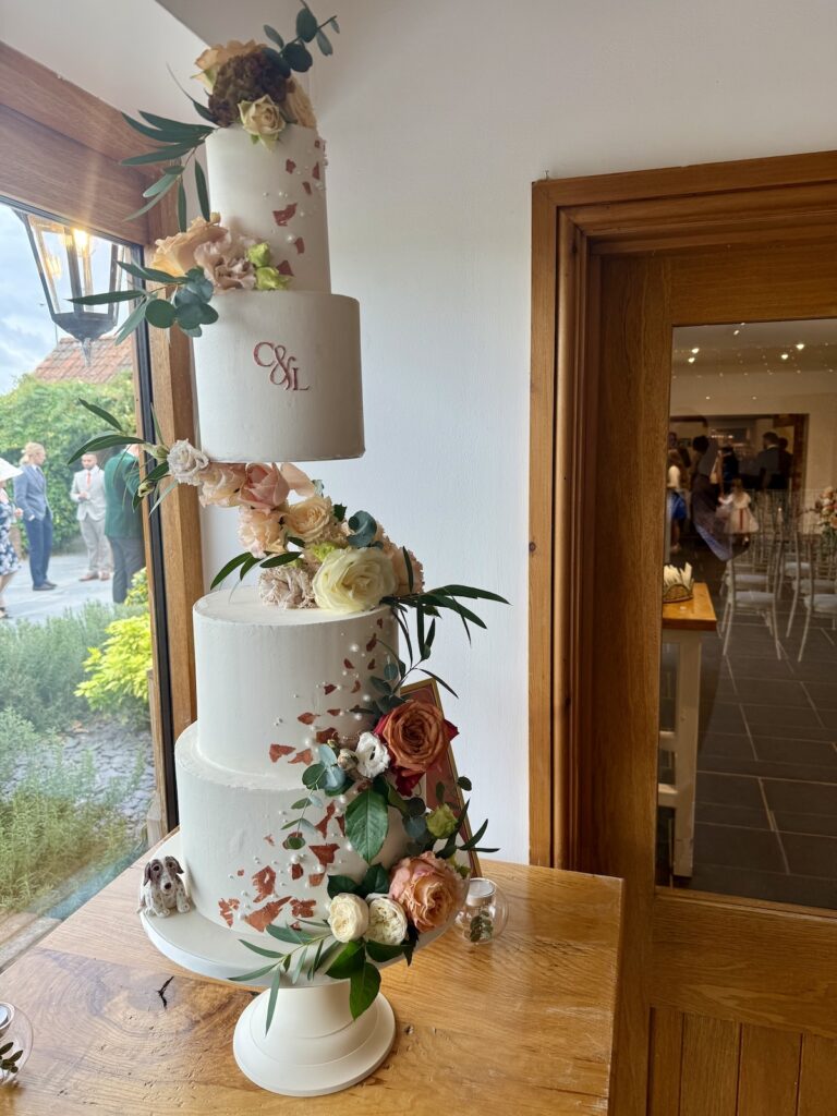 Wedding Cake at Quantock Lakes in Somerset