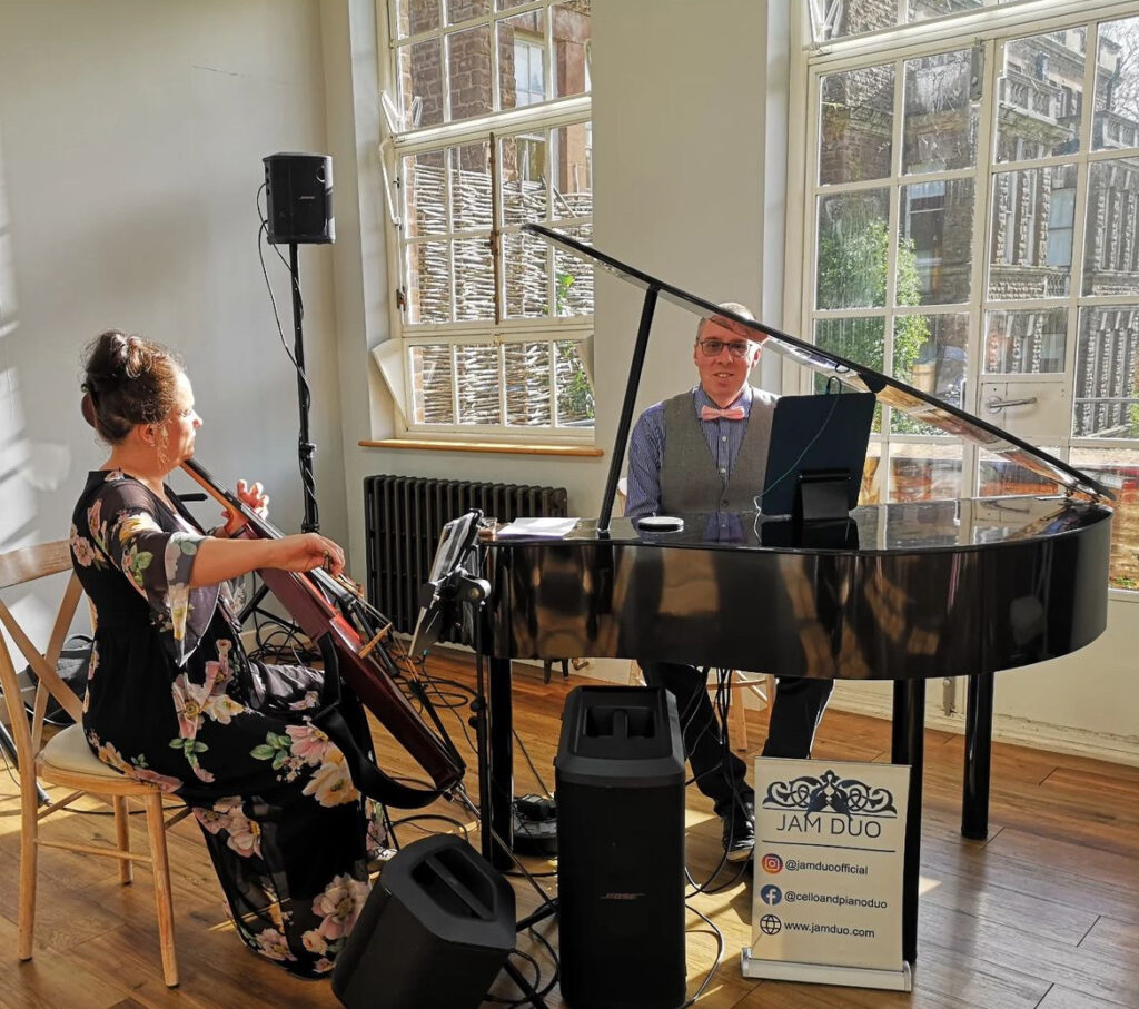 JAM Duo Cello and Piano Wedding Musicians in the UK