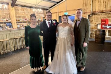 Winter Wedding Drinks Reception & Wedding Meal Music at De Vere Tortworth Court