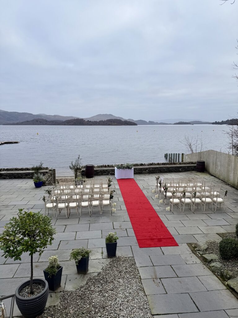 Elegant daytime wedding ceremony music at The Lodge on Loch Lomond
