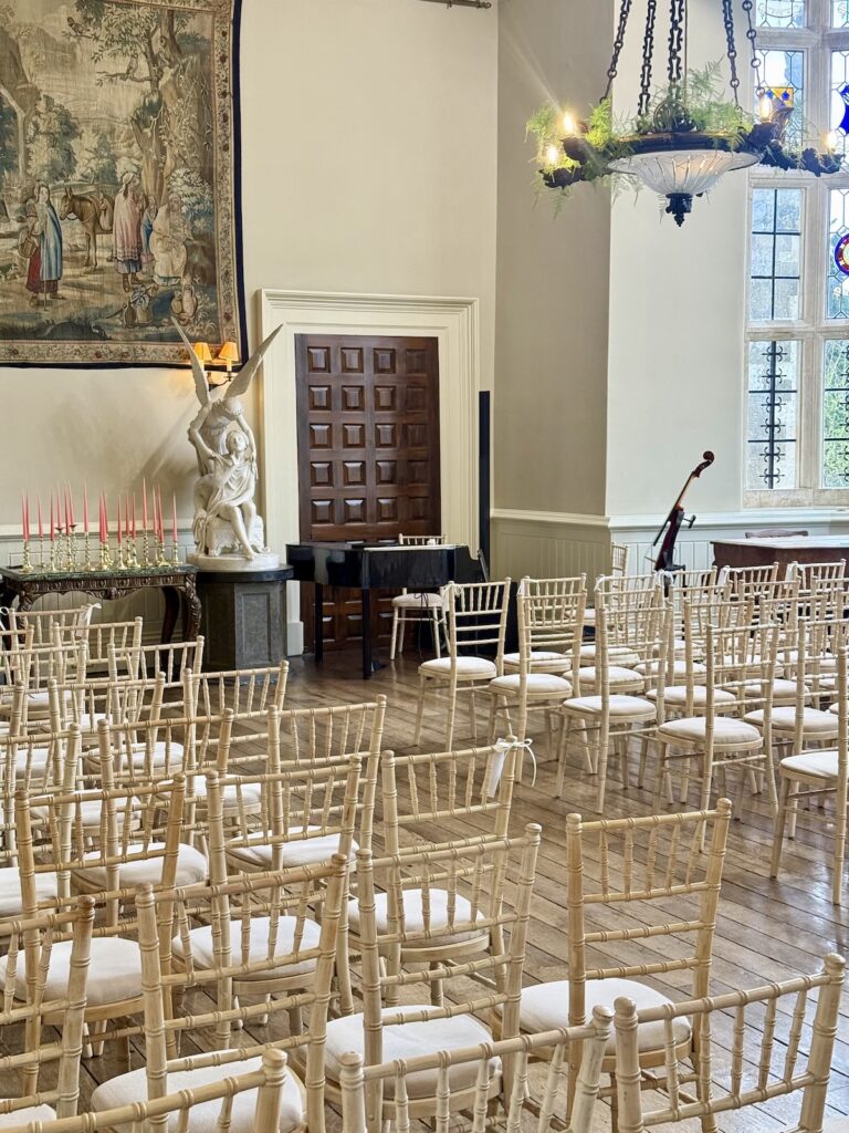 JAM Duo Piano and Cello Setup at Elmore Court in Gloucestershire and the Cotswolds