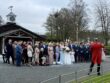 Group Photo with Toastmaster - JAM Duo Daytime Wedding Musicians at Colshaw Hall for Ceremony and Drinks Reception