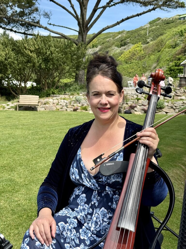 Anne Marie Humphries Wedding Cellist at Polhawn Fort in Cornwall