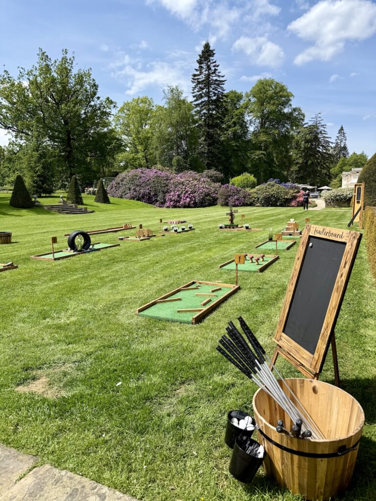 Garden games for Wedding at Rudding Park Hotel near Harrogate