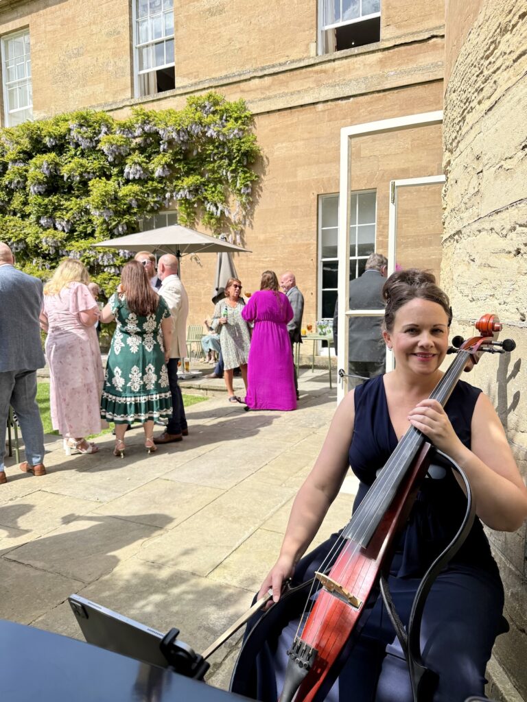 Anne-Marie Humphries Wedding Cello Player at Rudding Park Hotel near Harrogate