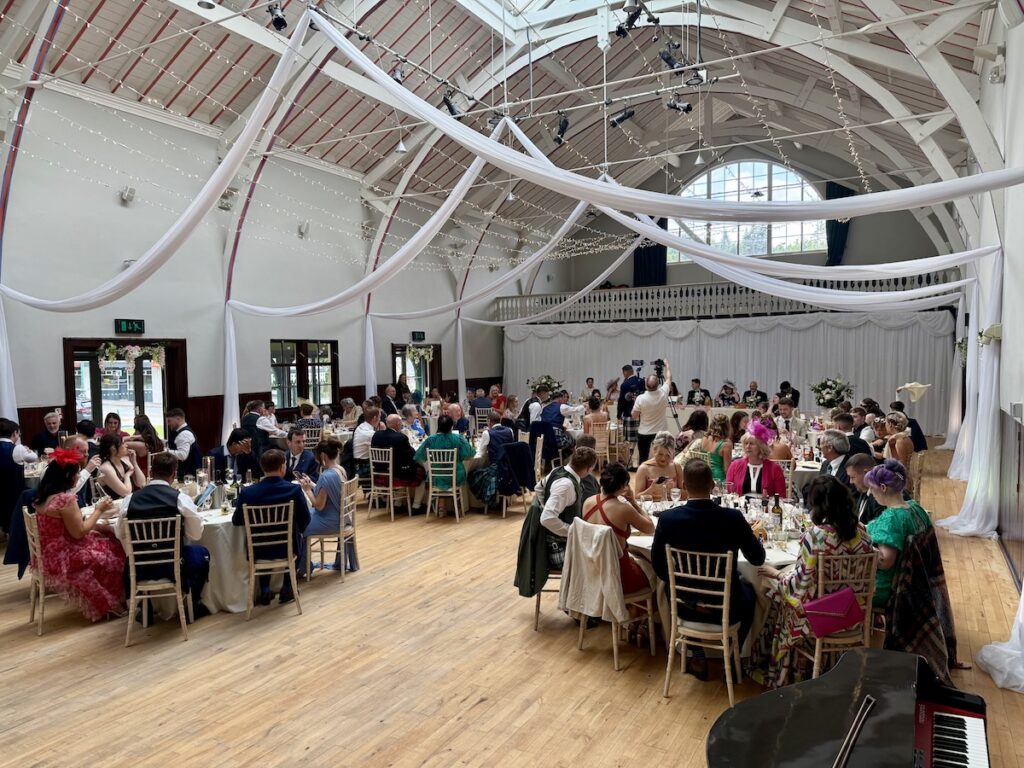 Wedding Breakfast with music by JAM Duo at Strathpeffer Pavilion in Scotland