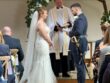 Wedding ceremony at Hanbury Barns Wedding Venue Staffordshire