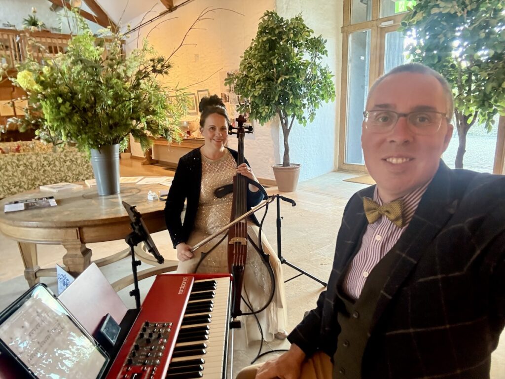 JAM Duo Wedding and Event Musicians at Thyme Hotel in Southrop