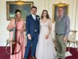 JAM Duo with Wedding couple at Port Lymne in Kent providing Day time wedding music with Piano and Cello
