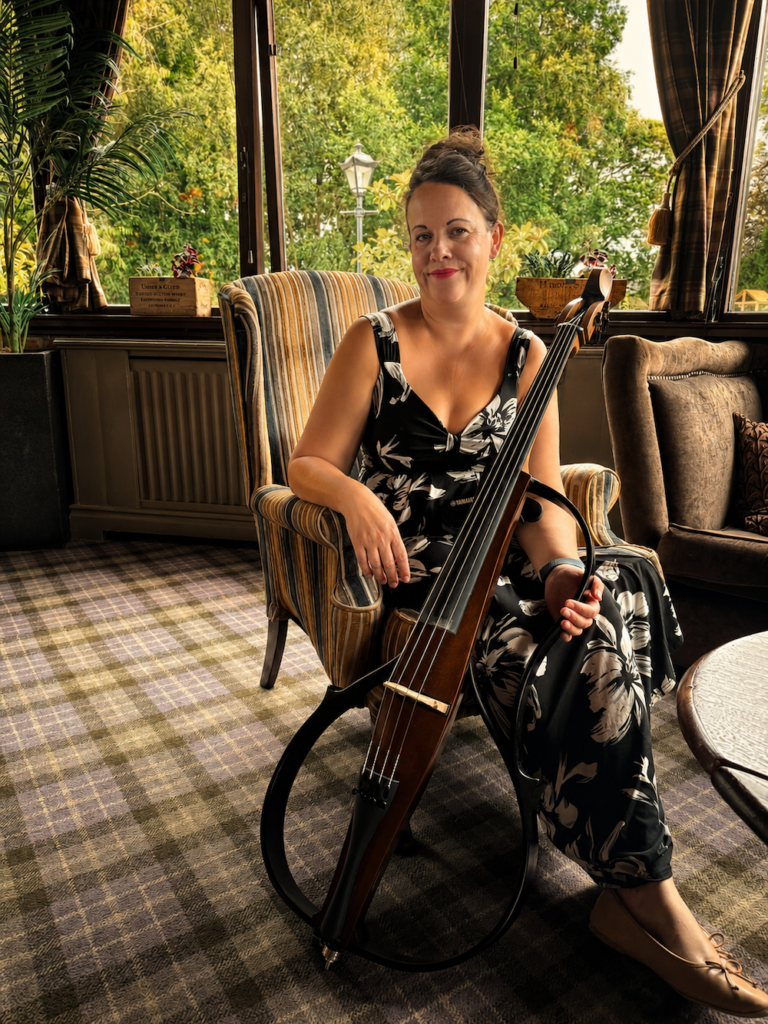 Anne-Marie Humphries Wedding Cellist at Bowburn Hall Hotel in Durham