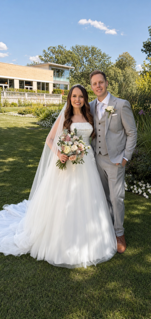 Bride and Groom at Sopwell House