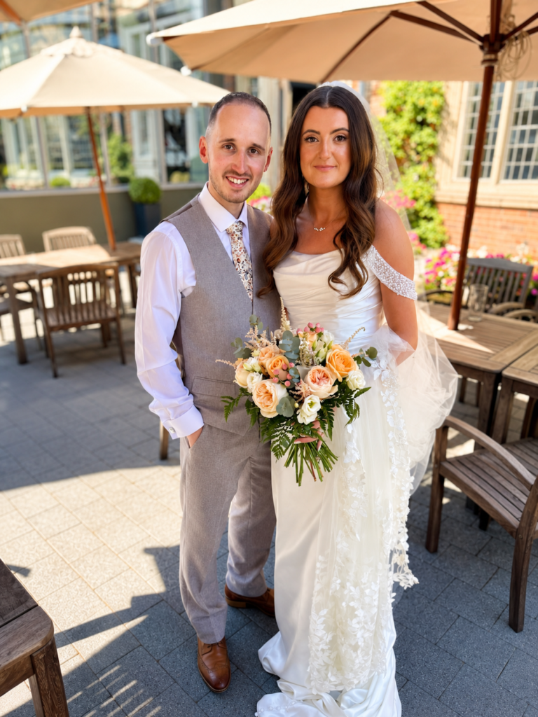 Bride and Groom at Moxhull Hall in the West Midlands