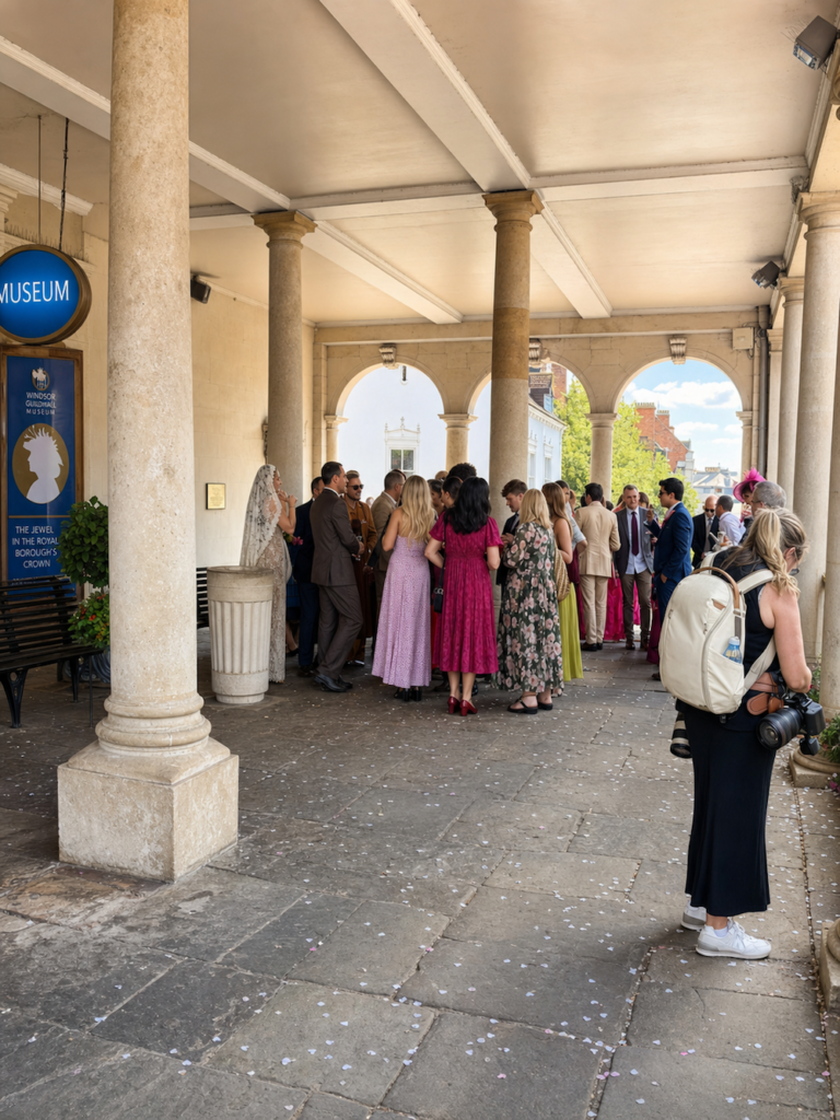 Wedding drinks reception at Windsor Guildhall