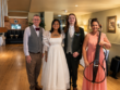 Wedding couple at Du Vin Hotel in Cheltenham with Musicians JAM Duo Cello and Piano
