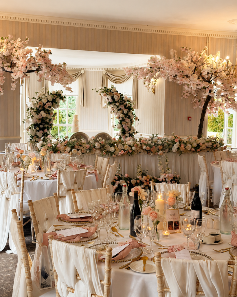 Meal room at Decourceys Manor in South Wales