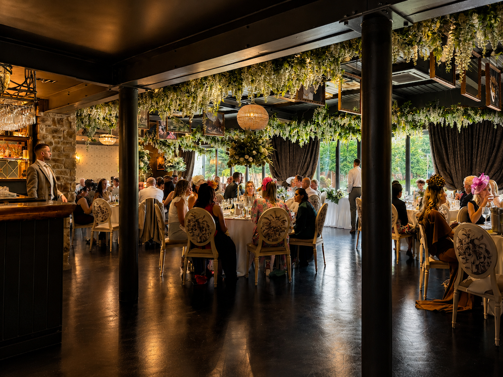 Wedding Breakfast indoors at Bowburn Hall Hotel in Durham