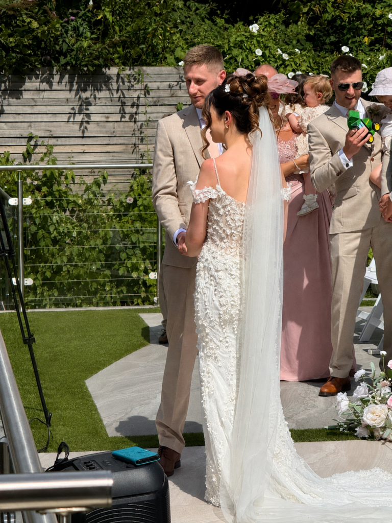 Bride and Groom at Decourceys Manor in South Wales
