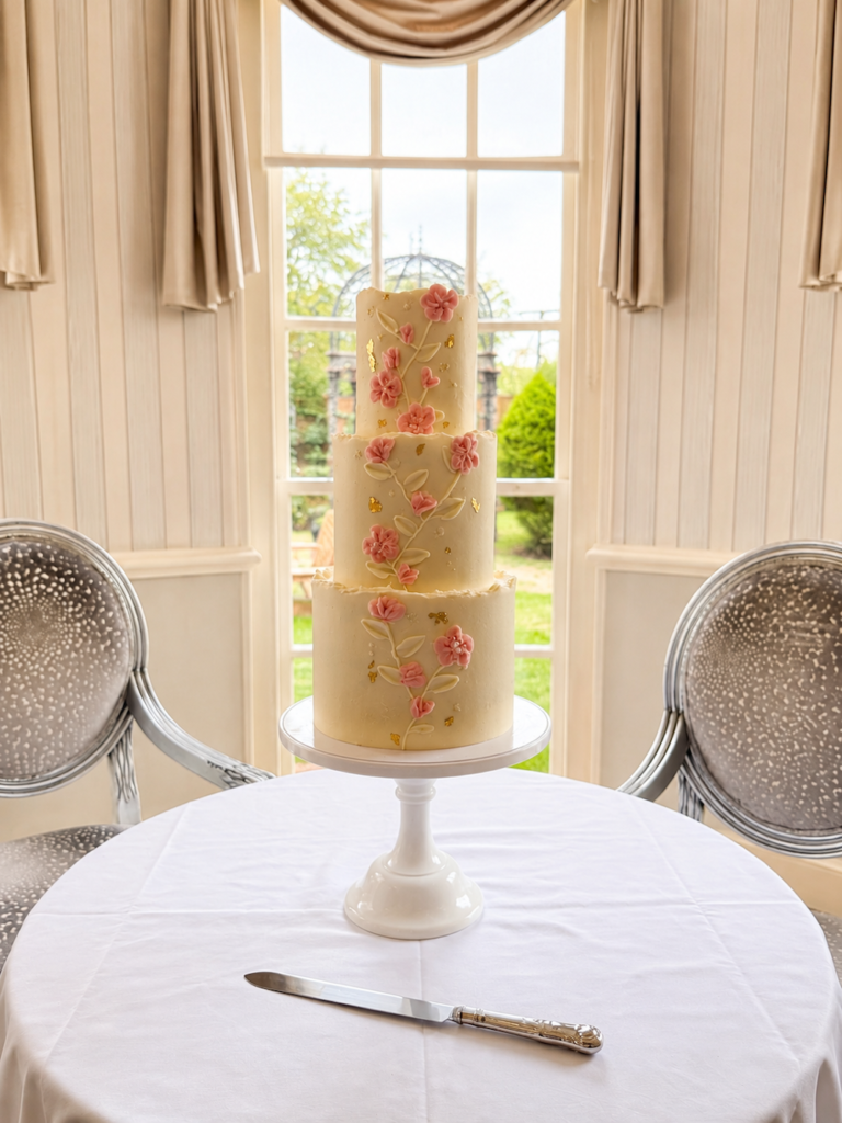 Wedding cake at Decourceys Manor in South Wales