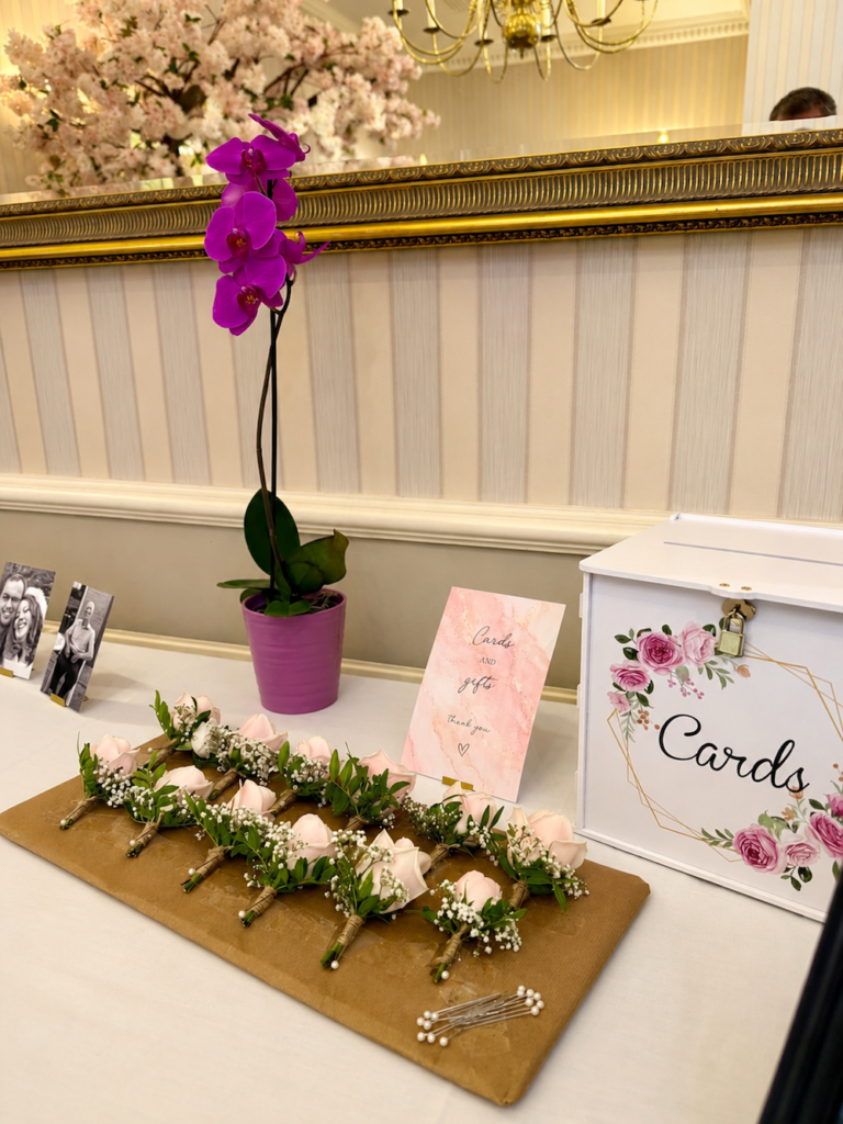 Corsages at Decourceys Manor in South Wales