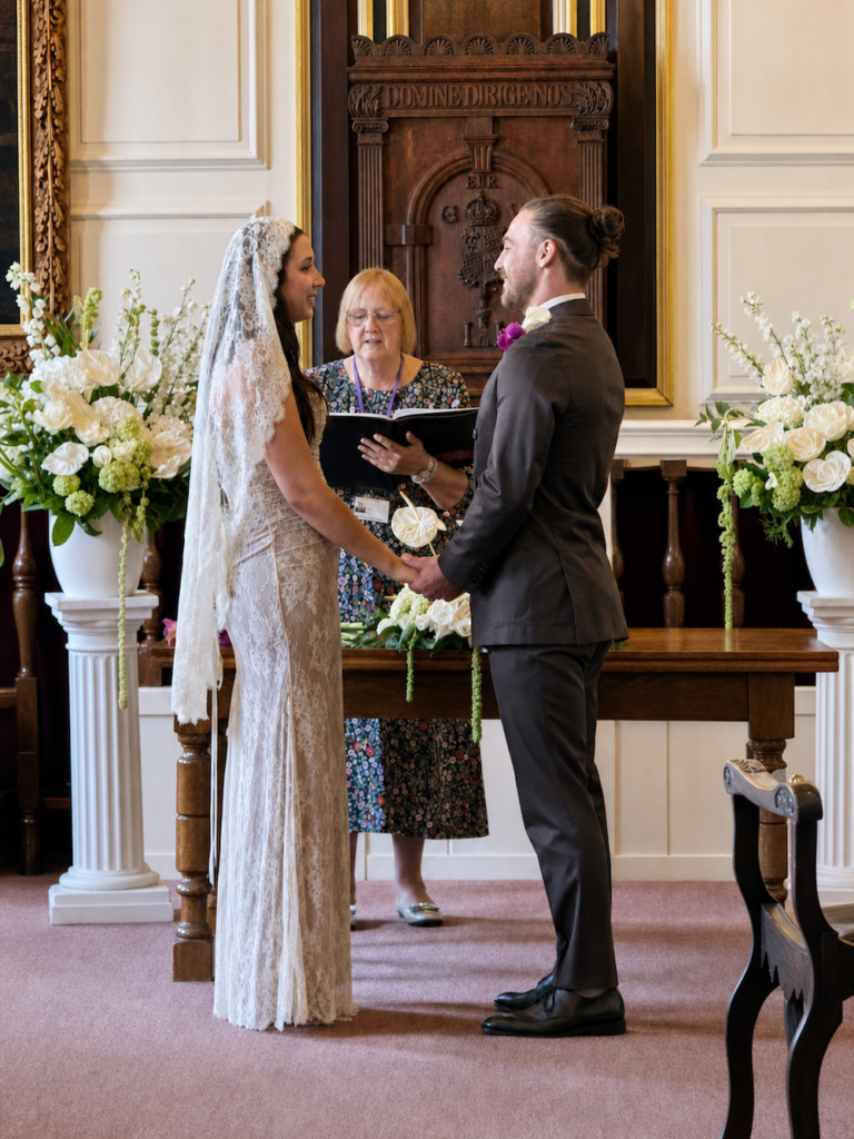 Wedding ceremony at Windsor Guildhall