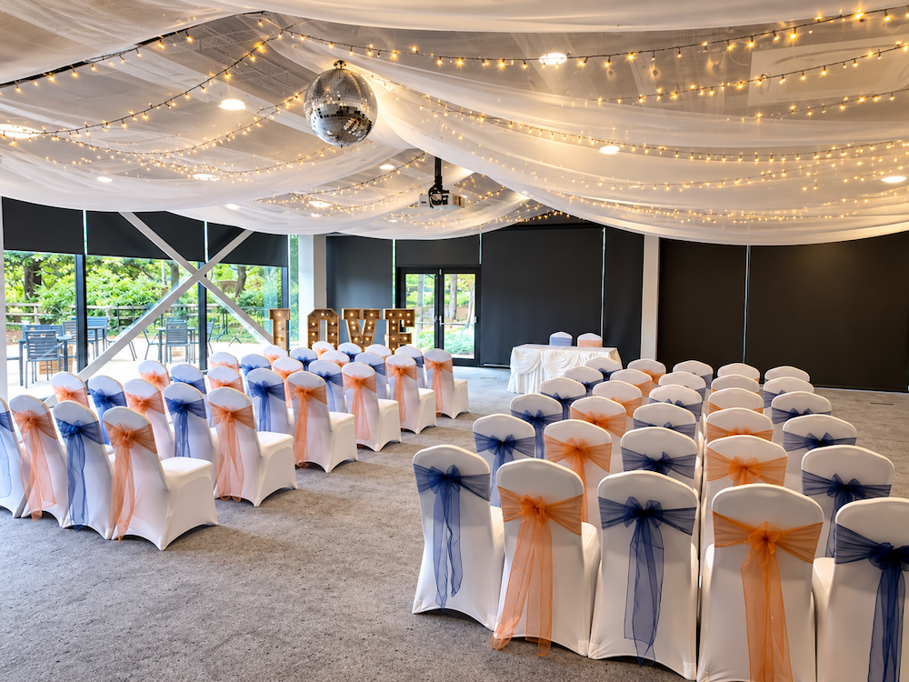 Wedding ceremony room at Village Hotel in Portsmouth Hampshire