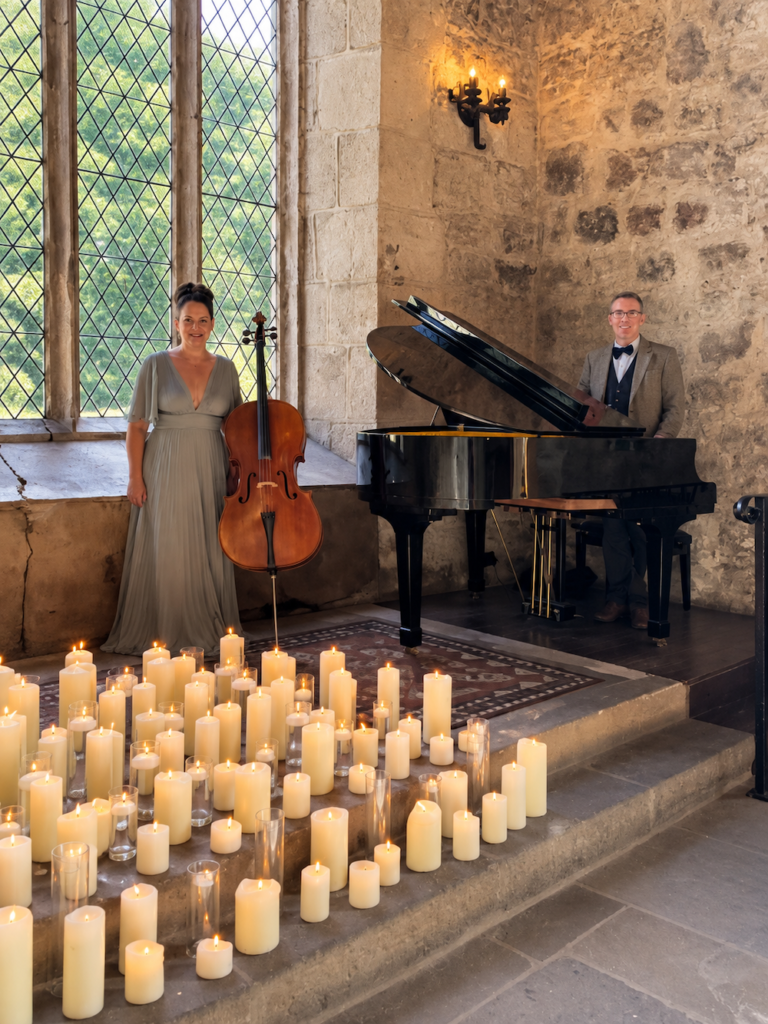JAM Duo at the Priests House Skipton with Daytime Wedding Music by JAM Duo Cello and Piano Duo