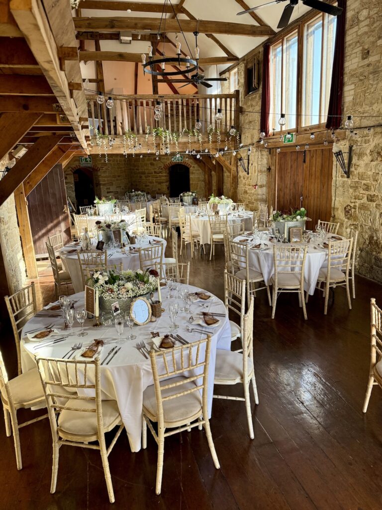 Wedding Meal Room at Swallows Oast in East Sussex