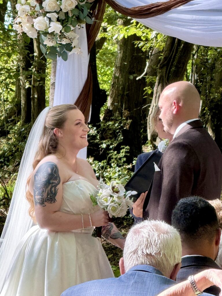 Bride and Groom Outdoor Ceremony - JAM Duo Piano and Cello Duo Daytime Music at Swallows Oast in East Sussex