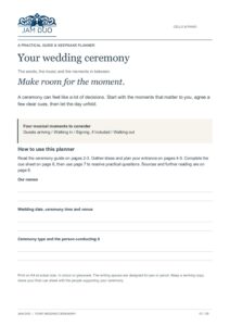 JAM Duo wedding ceremony planner cover