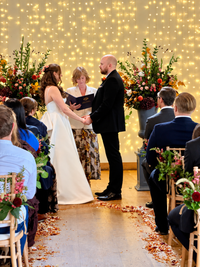 Wedding Ceremony with daytime music by JAM Duo Wedding Musicians and preferred suppliers at Dorney Court