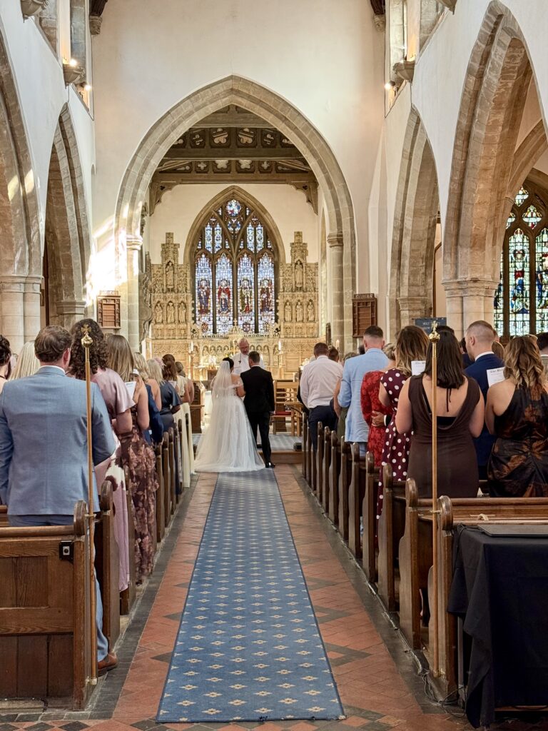 Church wedding in Barrow upon Soar