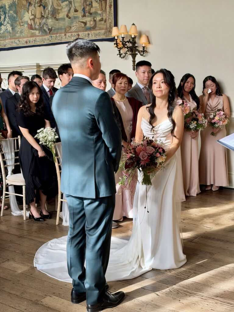 Bride and Groom Ceremony at Elmore Court
