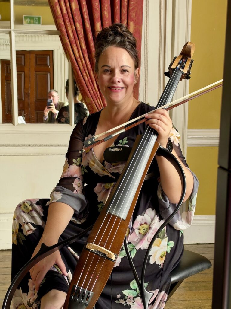 Anne Marie Humphries with Yamaha Electric Cello